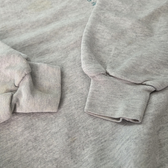 Vintage 90s Russell Gray Graphic Streetwear Boxy Crewneck Sweatshirt XL - Picture 9 of 11